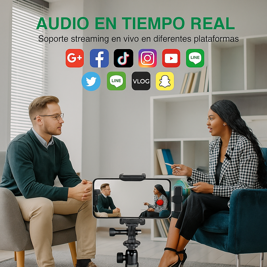 🎙️ K9 Dual Mic Tipo C – Audio profesional para tus videos