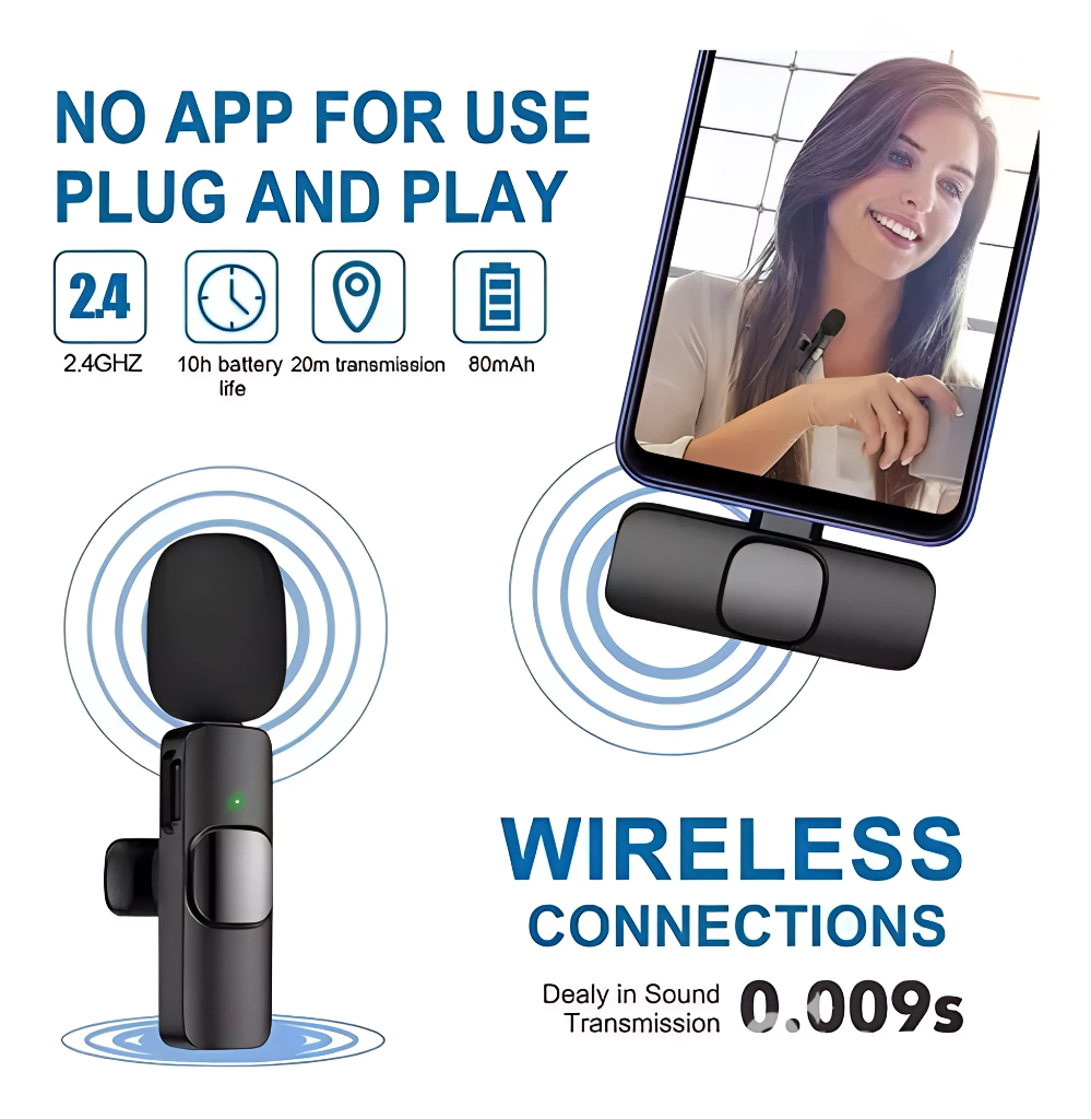 🎙️ K9 Dual Mic Tipo C – Audio profesional para tus videos
